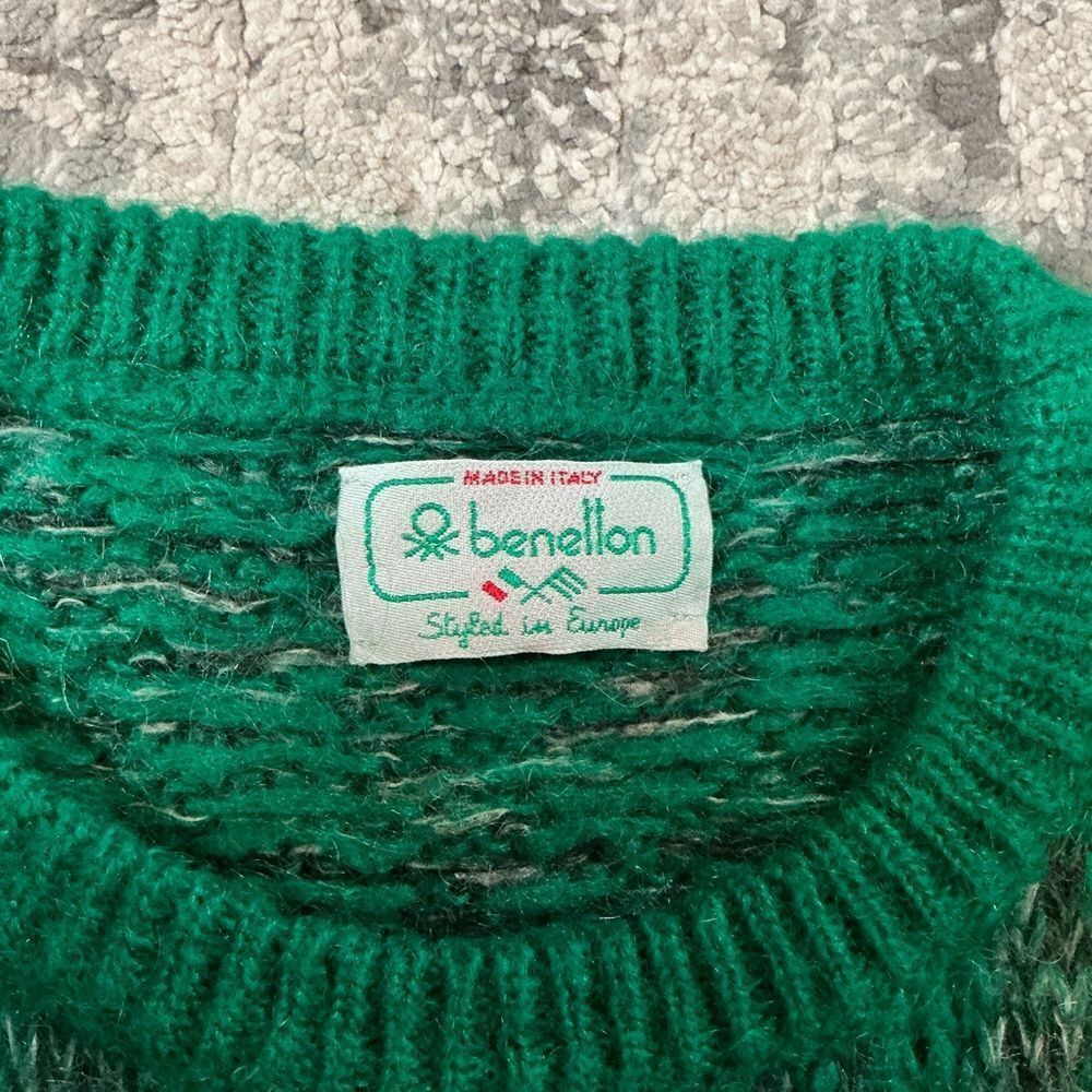 VINTAGE BENETTON MOHAIR BLEND SWEATER! GVC! SZ M/L - Picture 2 of 9